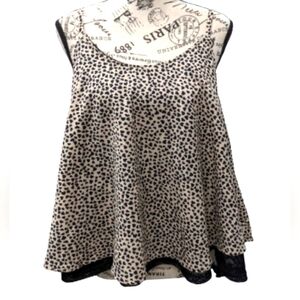 Zara women's heart print and mesh camisole size L